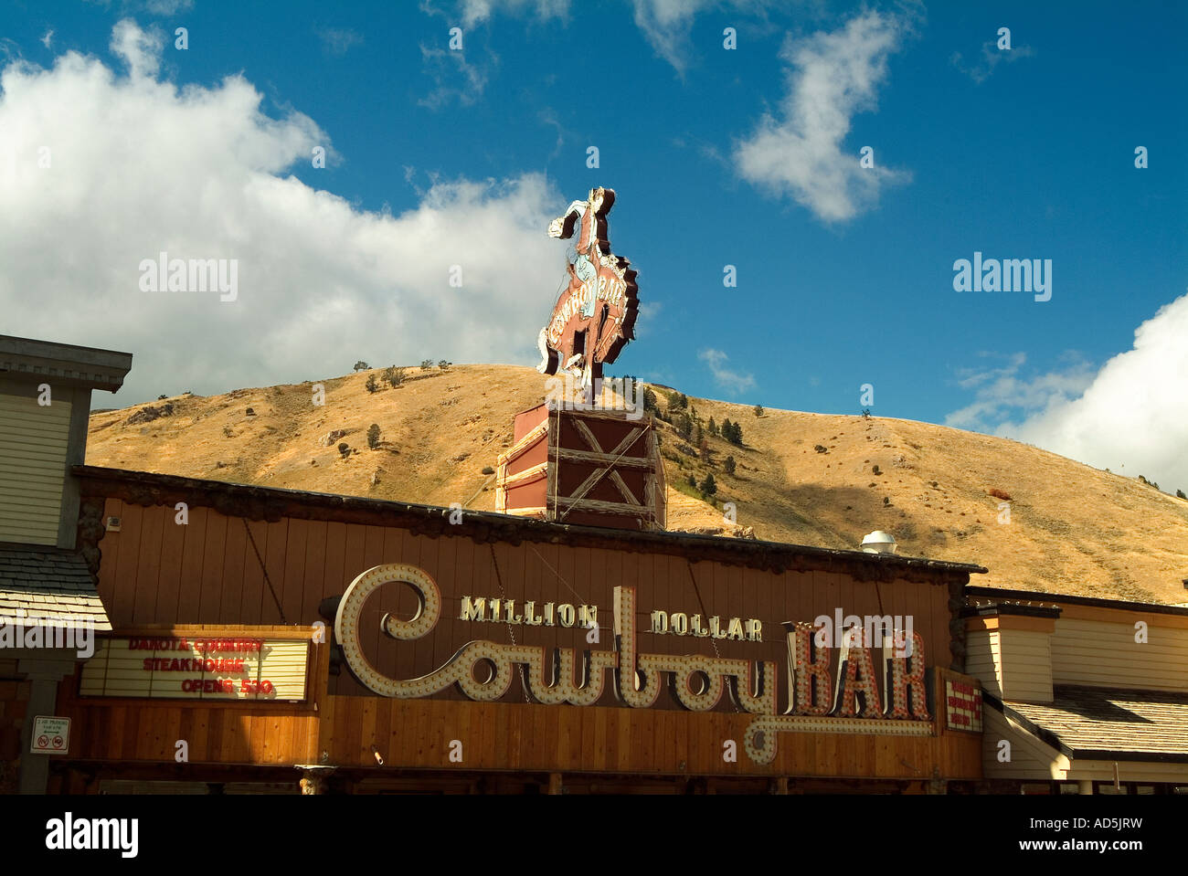 La Million Dollar Cowboy Bar. Jackson Hole. L'État du Wyoming. USA Banque D'Images