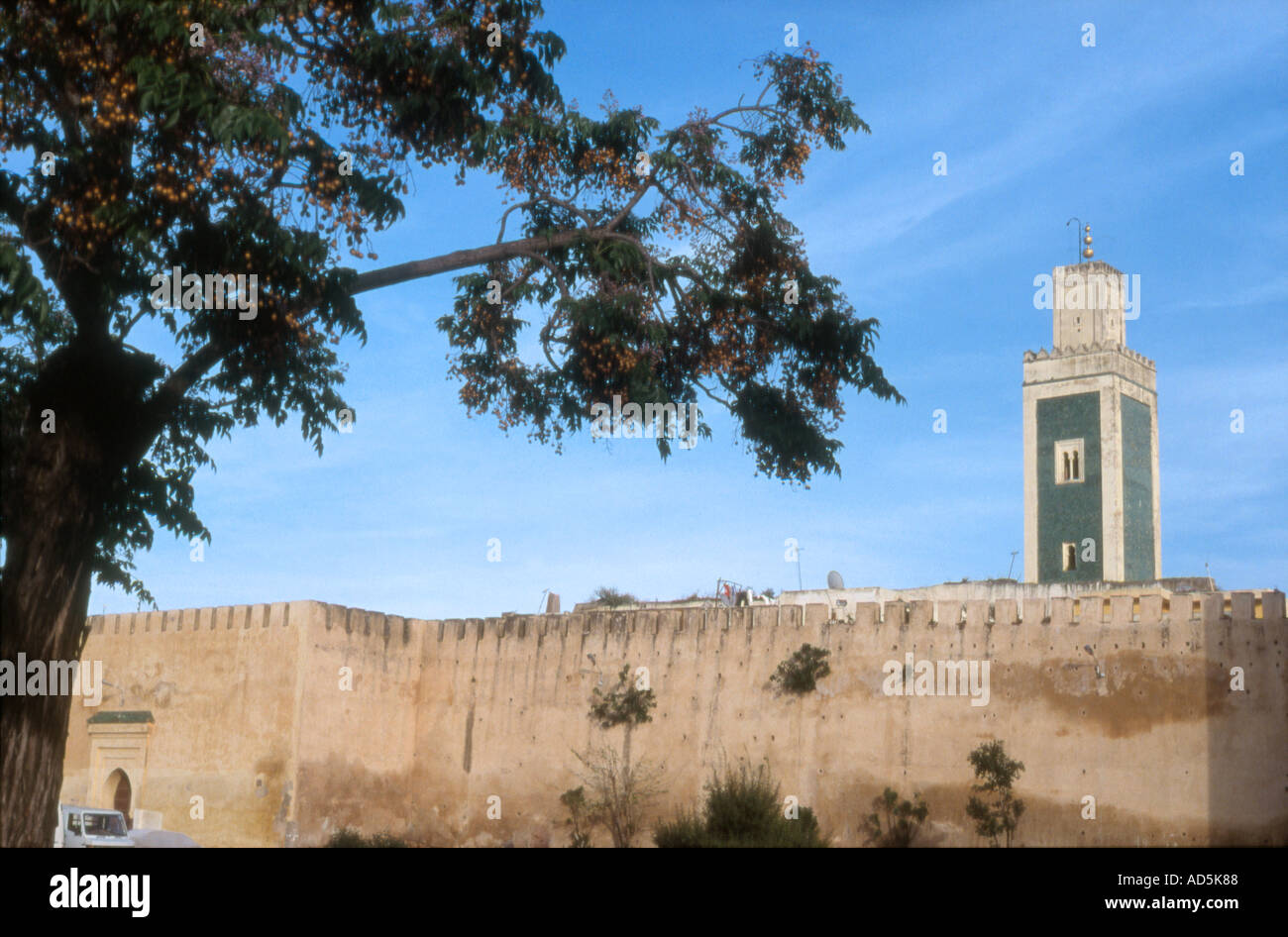 Vue sur le palais royal de Meknès Maroc Banque D'Images