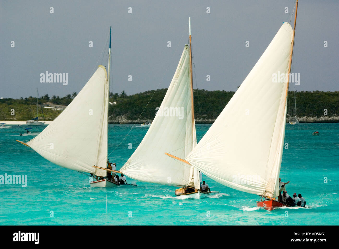 Plus d'EXUMA BAHAMAS GEORGE TOWN l'île de la famille 53e Régate Compétition Banque D'Images
