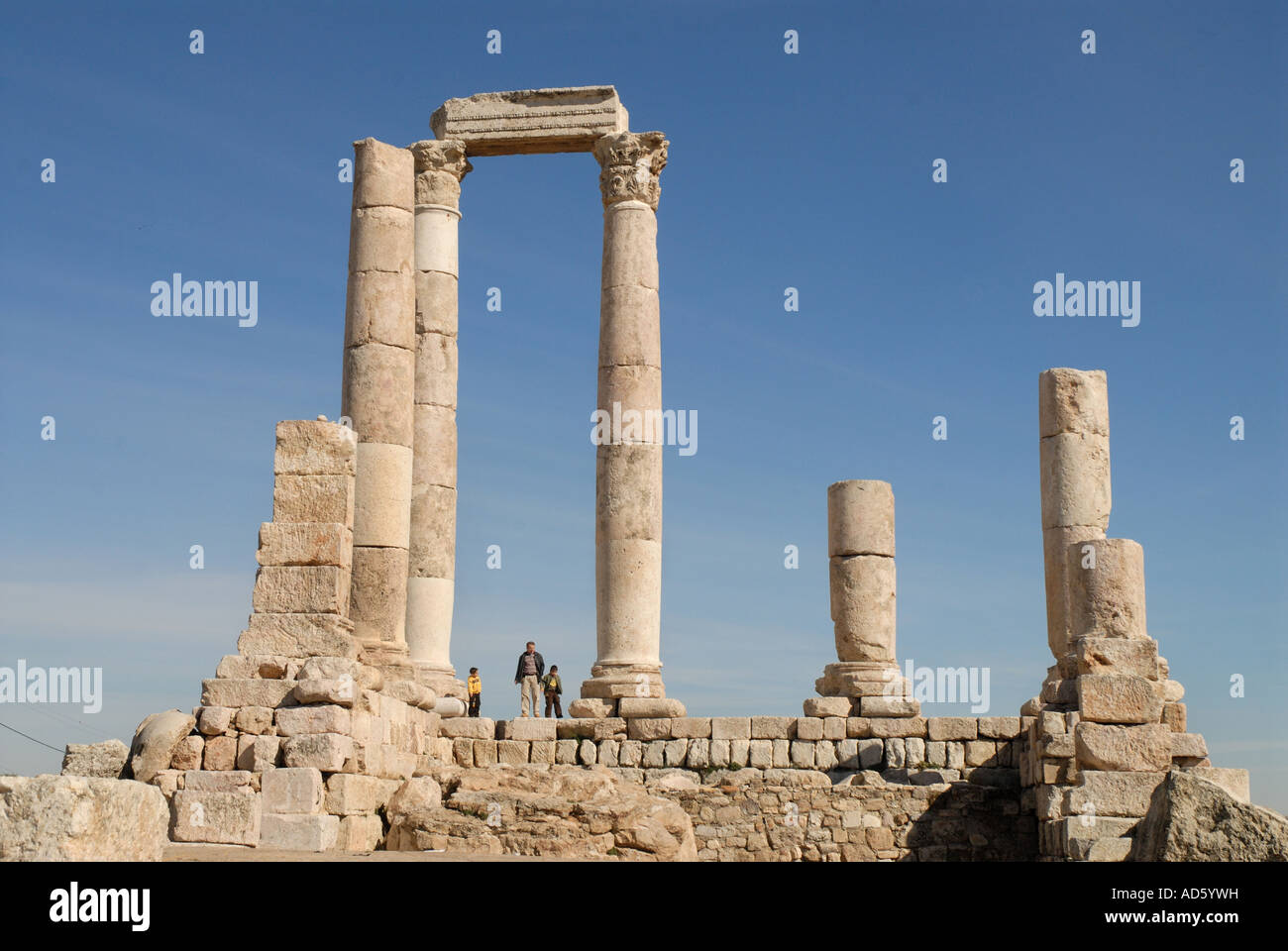 Amman Jordanie 2007 citadelle romaine Banque D'Images
