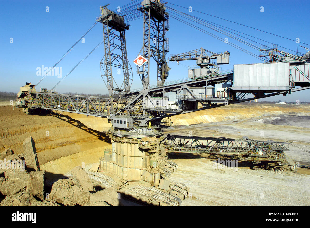 L'excavateur à Garzweiler mine de charbon en Allemagne Banque D'Images