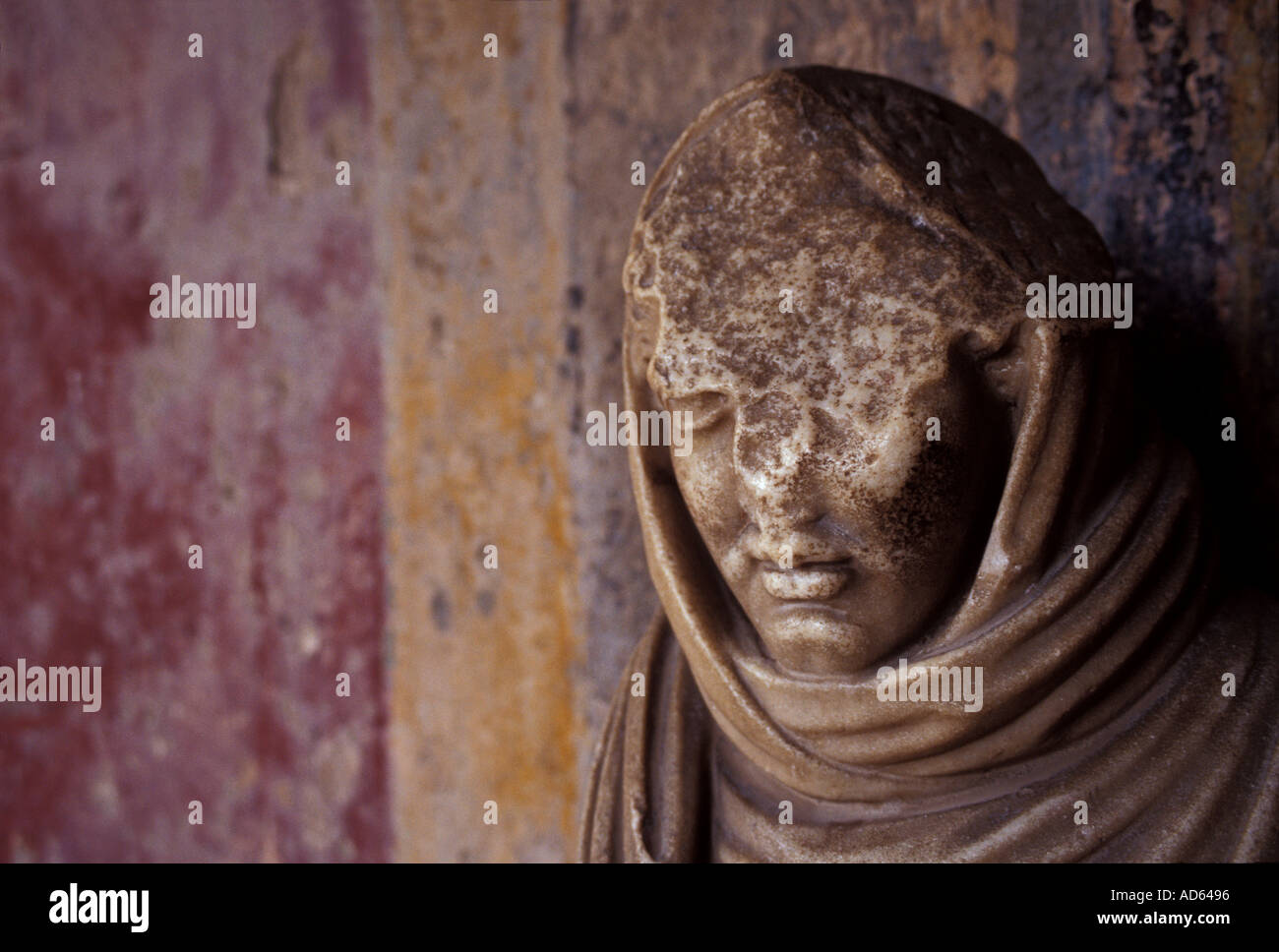 Italie Pompéi statue défigurée Banque D'Images