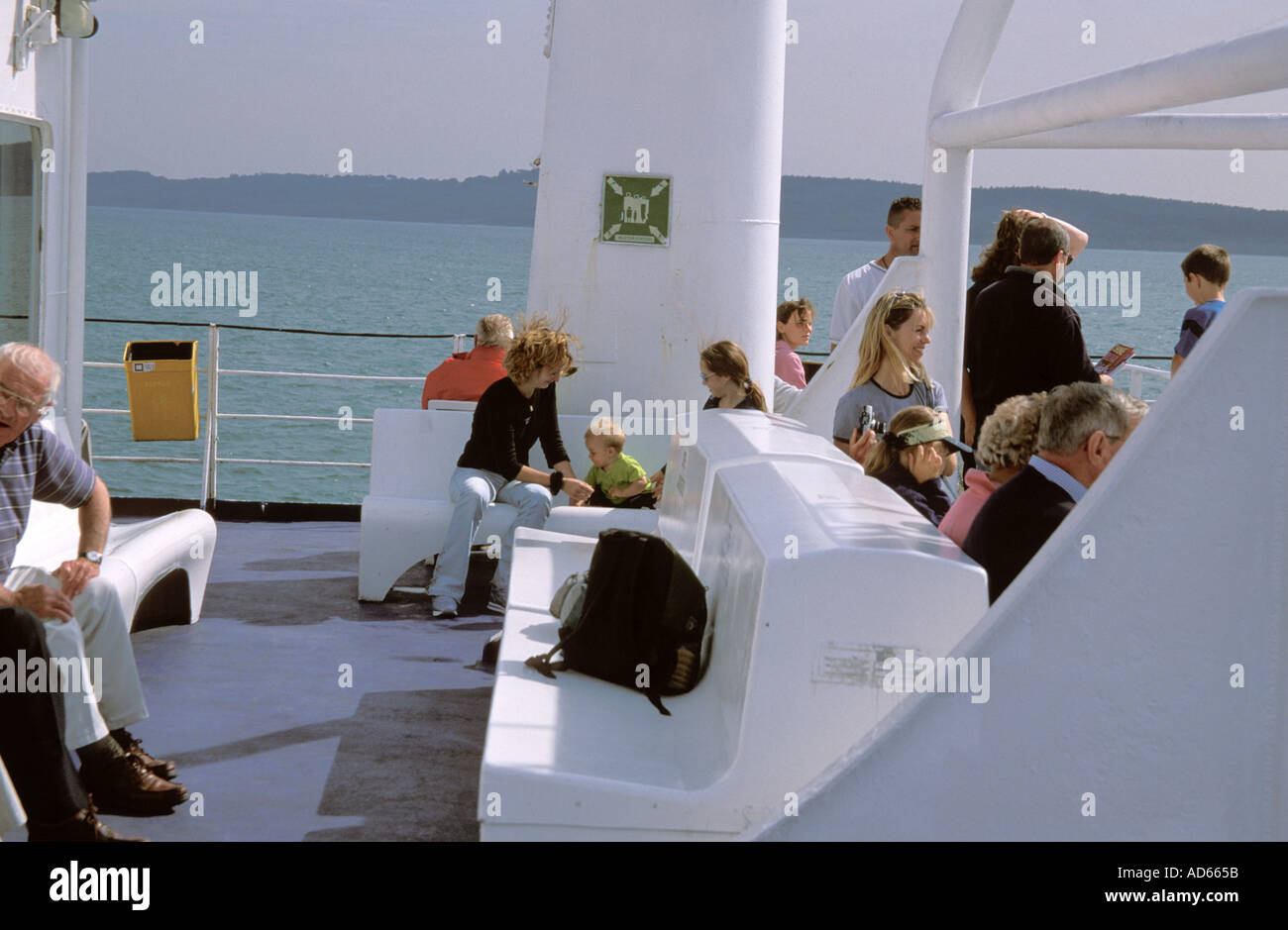 Lymington Yarmouth ferry Ile de Wight Banque D'Images