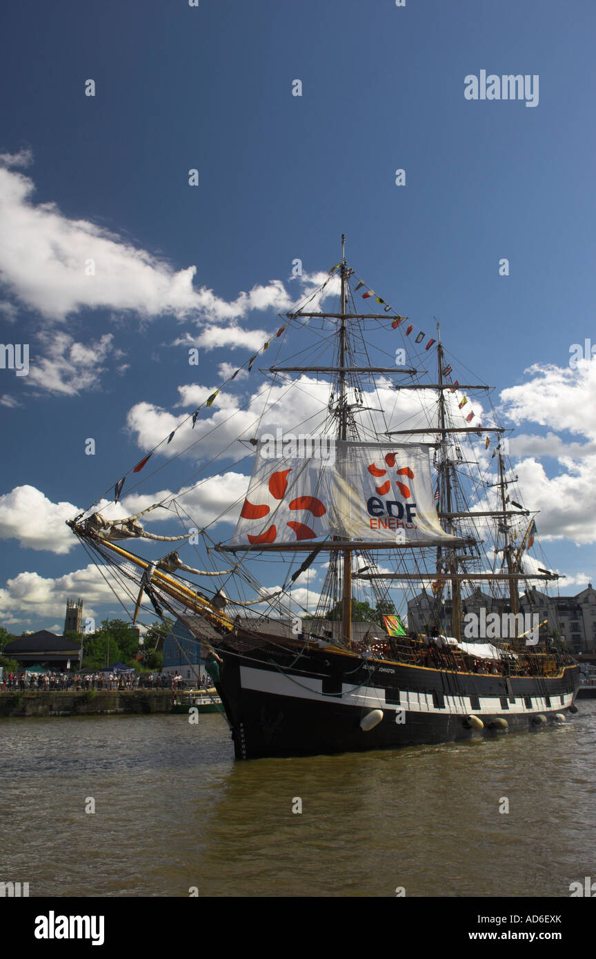 Grand voilier réplique Jeanie Johnston Bristol Harbour Festival 2007 Banque D'Images