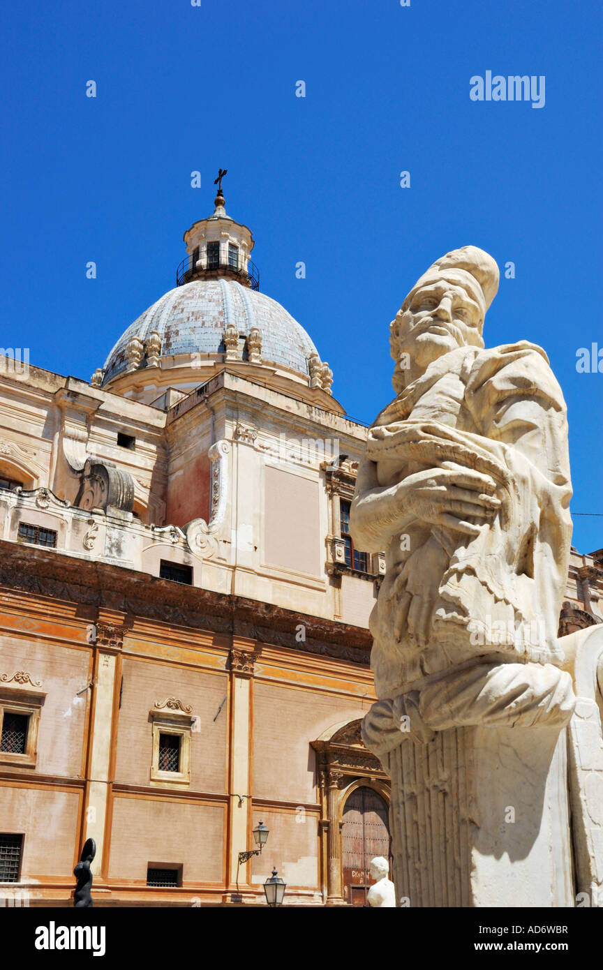 La Piazza Pretoria, Palerme Banque D'Images