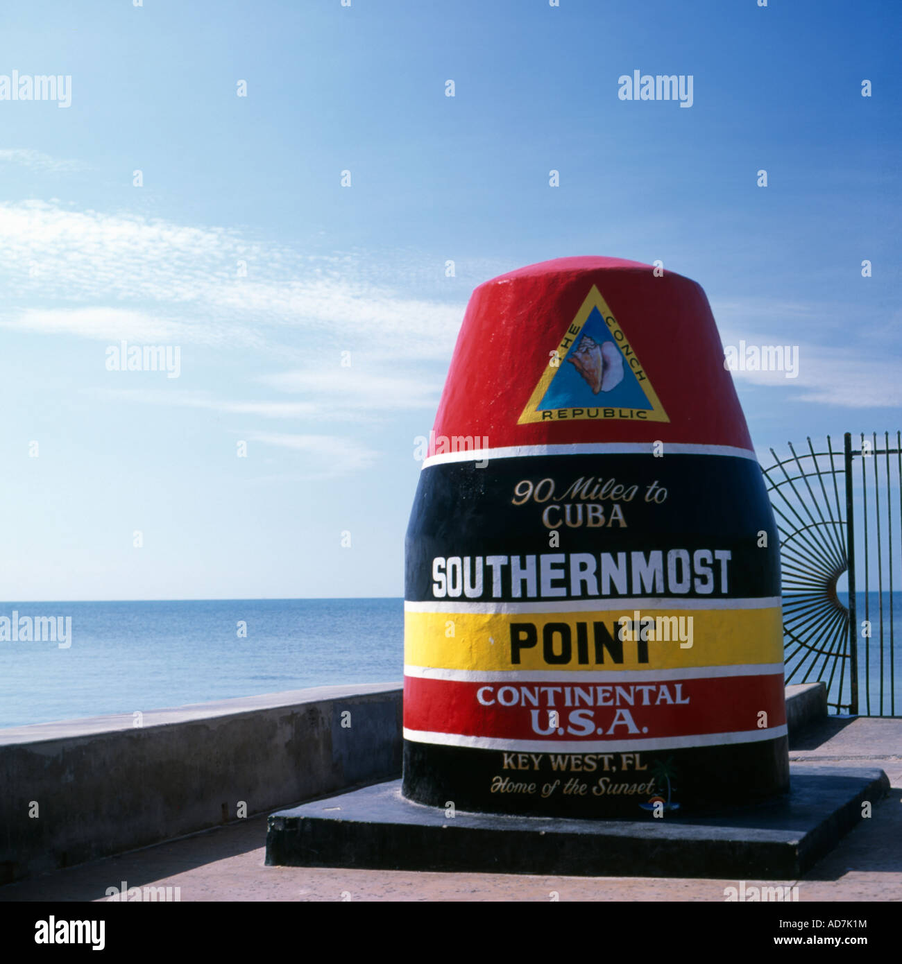 Point le plus au sud des États-Unis Floride Key West Banque D'Images Point le plus au sud des États-Unis Floride Key West Banque D'Images