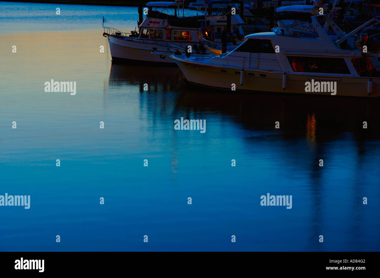 Bateaux de se retirer pour la soirée Banque D'Images