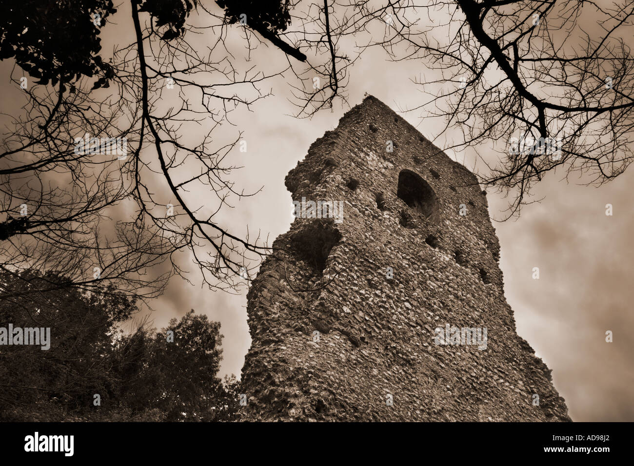 Bramber castle ruin, West Sussex Banque D'Images