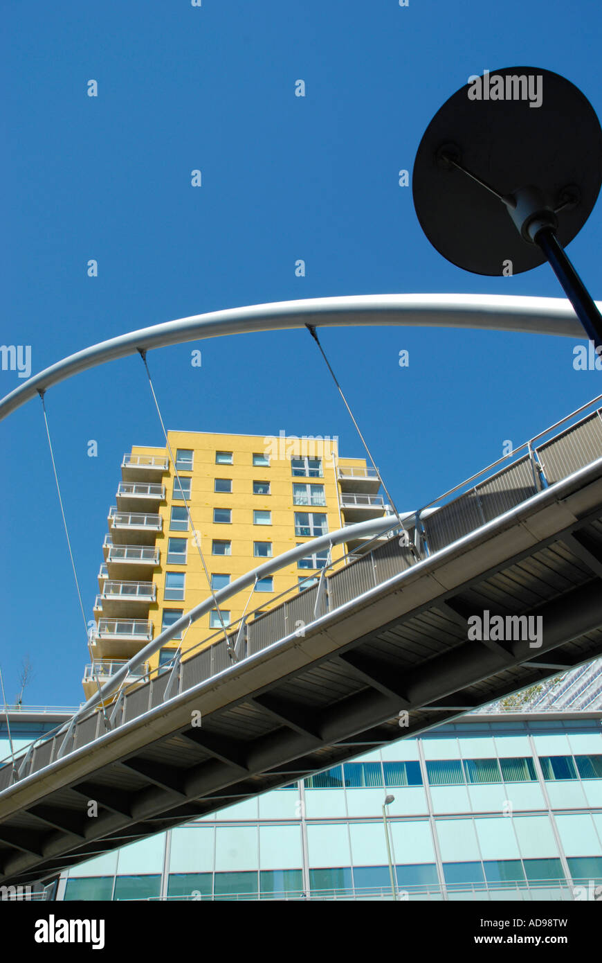 Crown Heights appartement résidentiel adjacent et développement bridge Alencon Basingstoke Hampshire Lien Banque D'Images