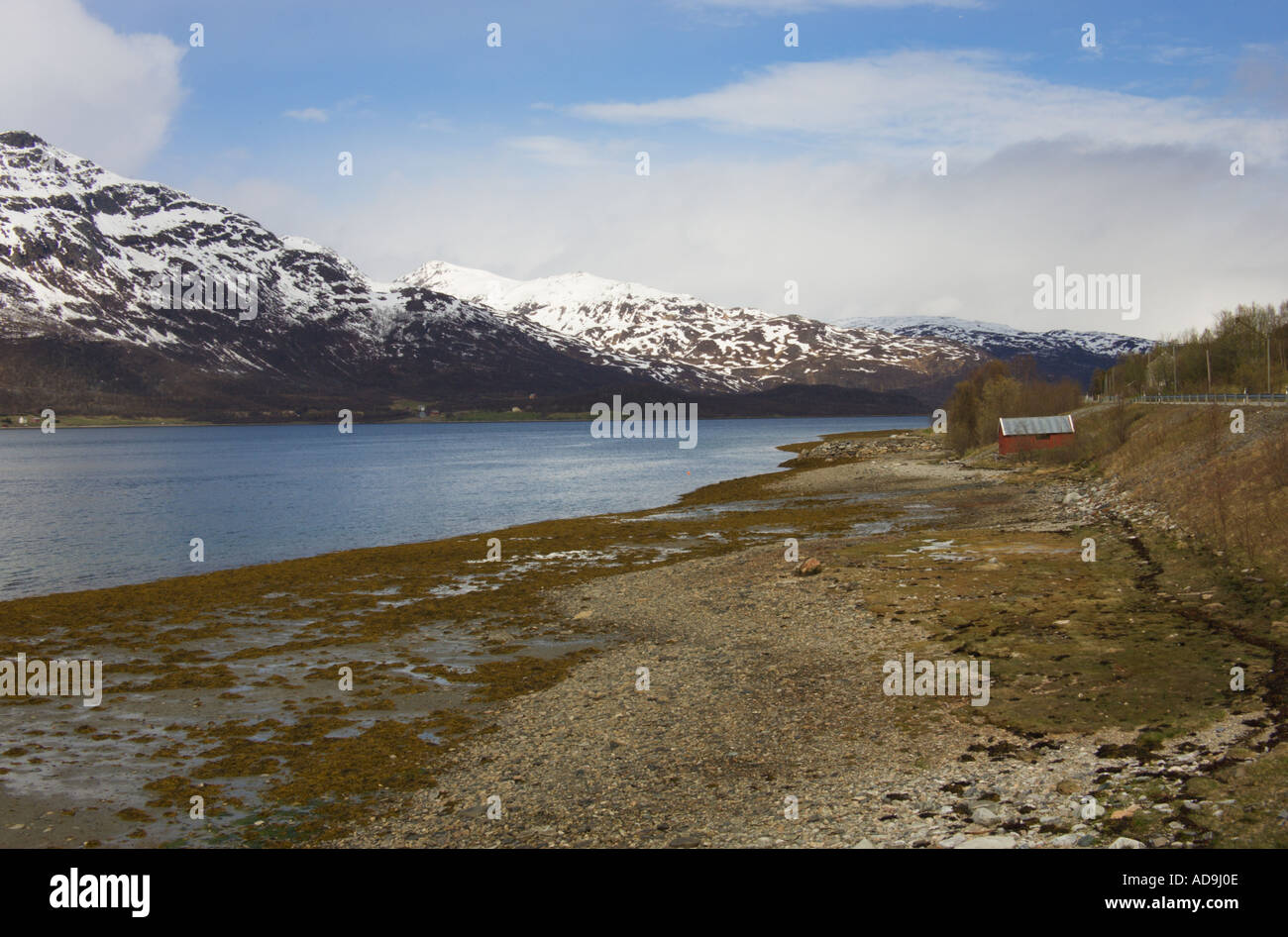 Le Finnmark Langfjord le nord de la Norvège Banque D'Images