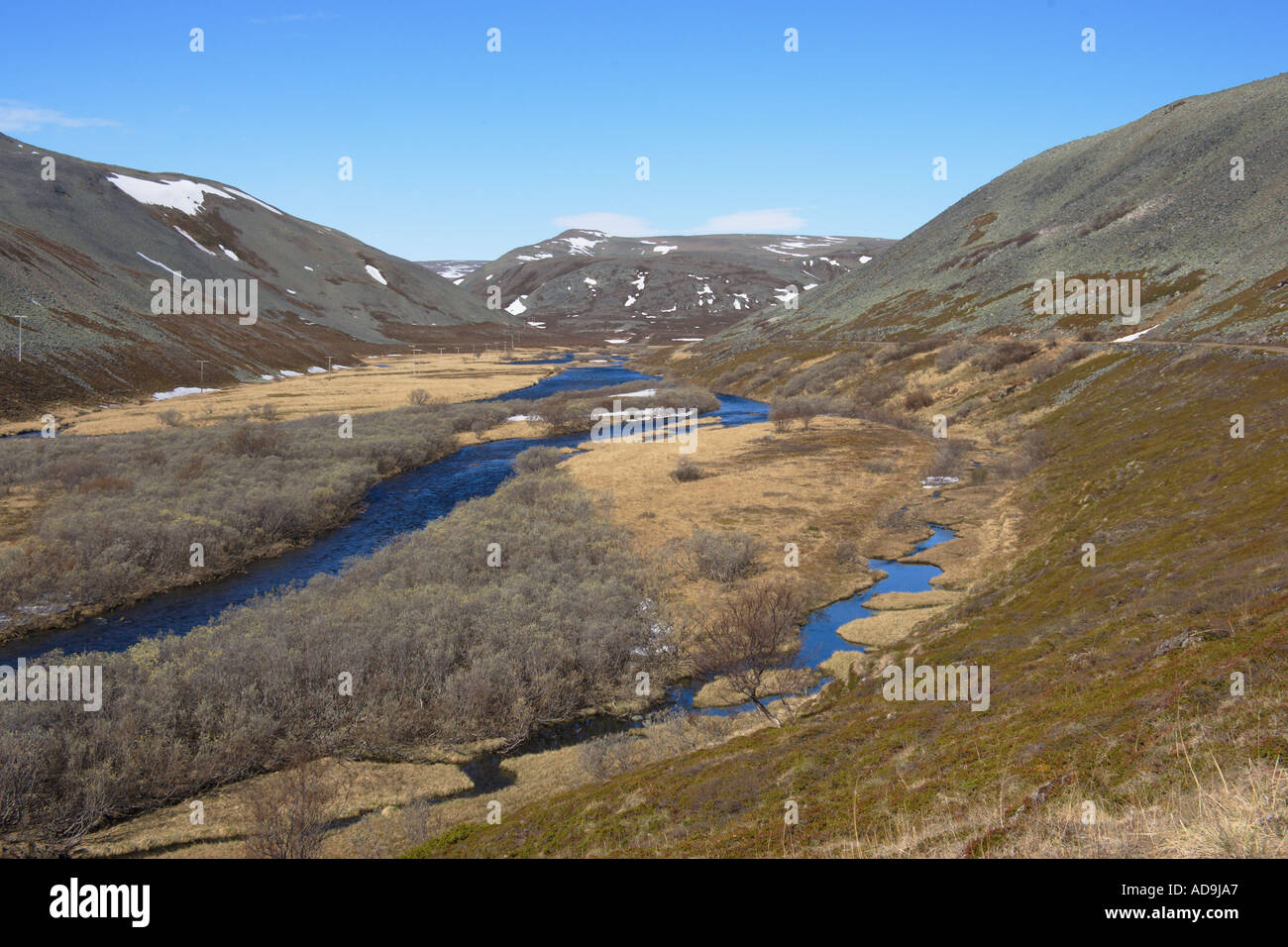 River Valley Varanger Sandfjord Banque D'Images