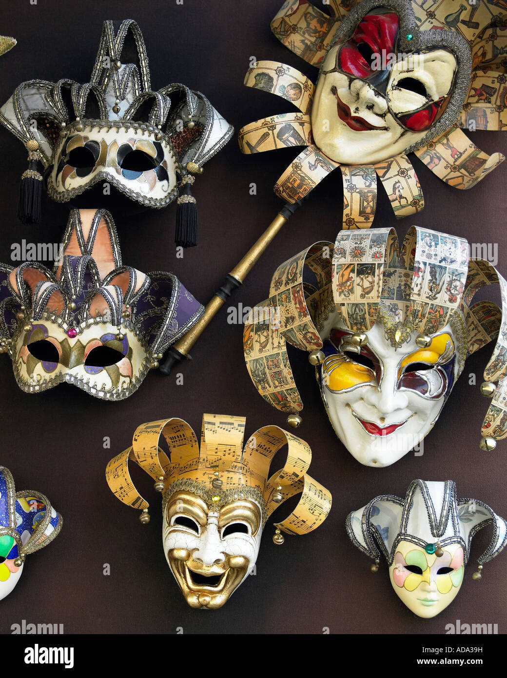 Les masques de carnaval à Venise Italie Banque D'Images