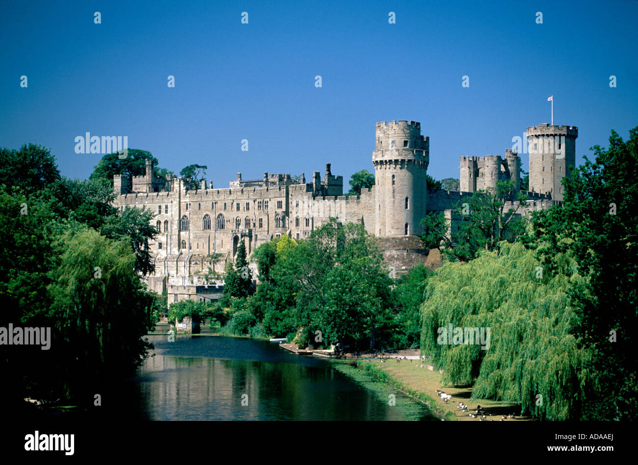 Le Château de Warwick Stratford Upon Avon, Warwickshire, Angleterre Banque D'Images