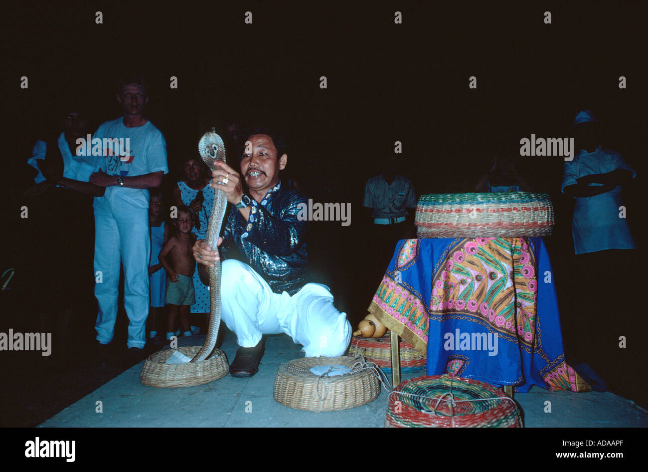 Snake-show, Hotel Penang, Malaisie, Malaisie Banque D'Images