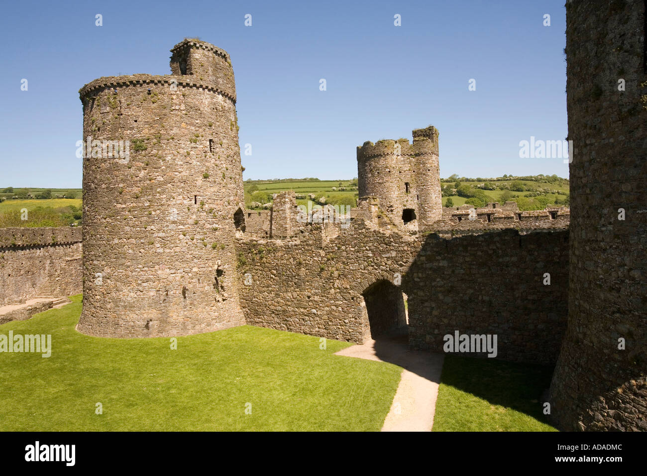 Pays de Galles Carmarthenshire château de Kidwelly interior Banque D'Images