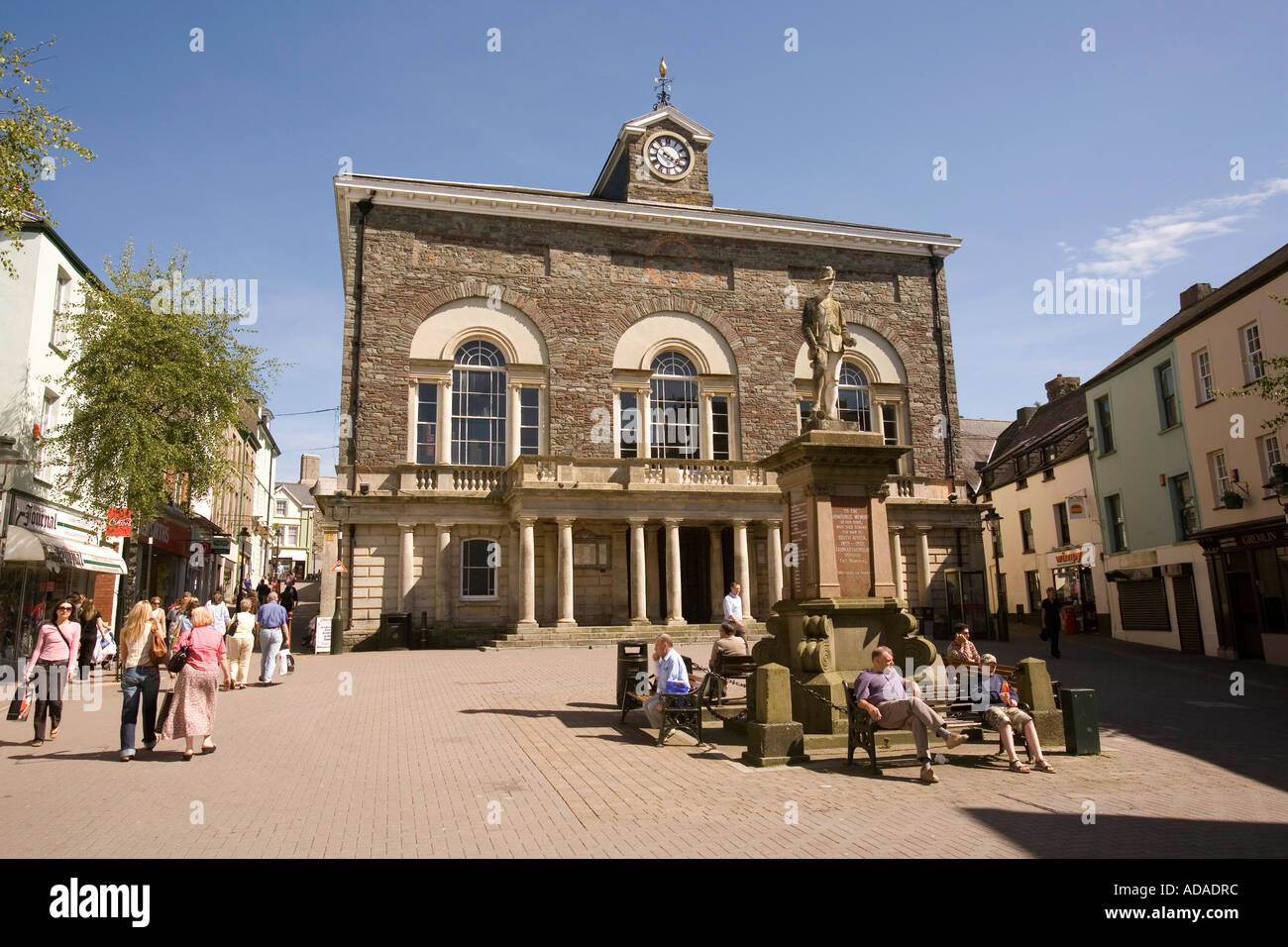 Pays de Galles Carmarthenshire Carmarthen Guildhall Banque D'Images