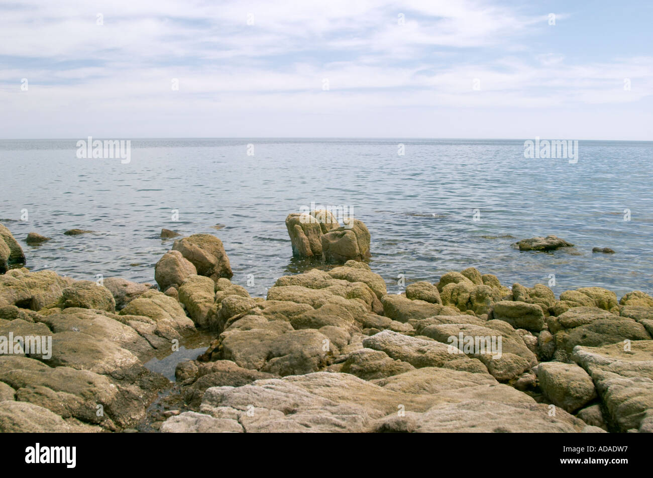 Côte de Mar de Cortes Baja California au Mexique Banque D'Images