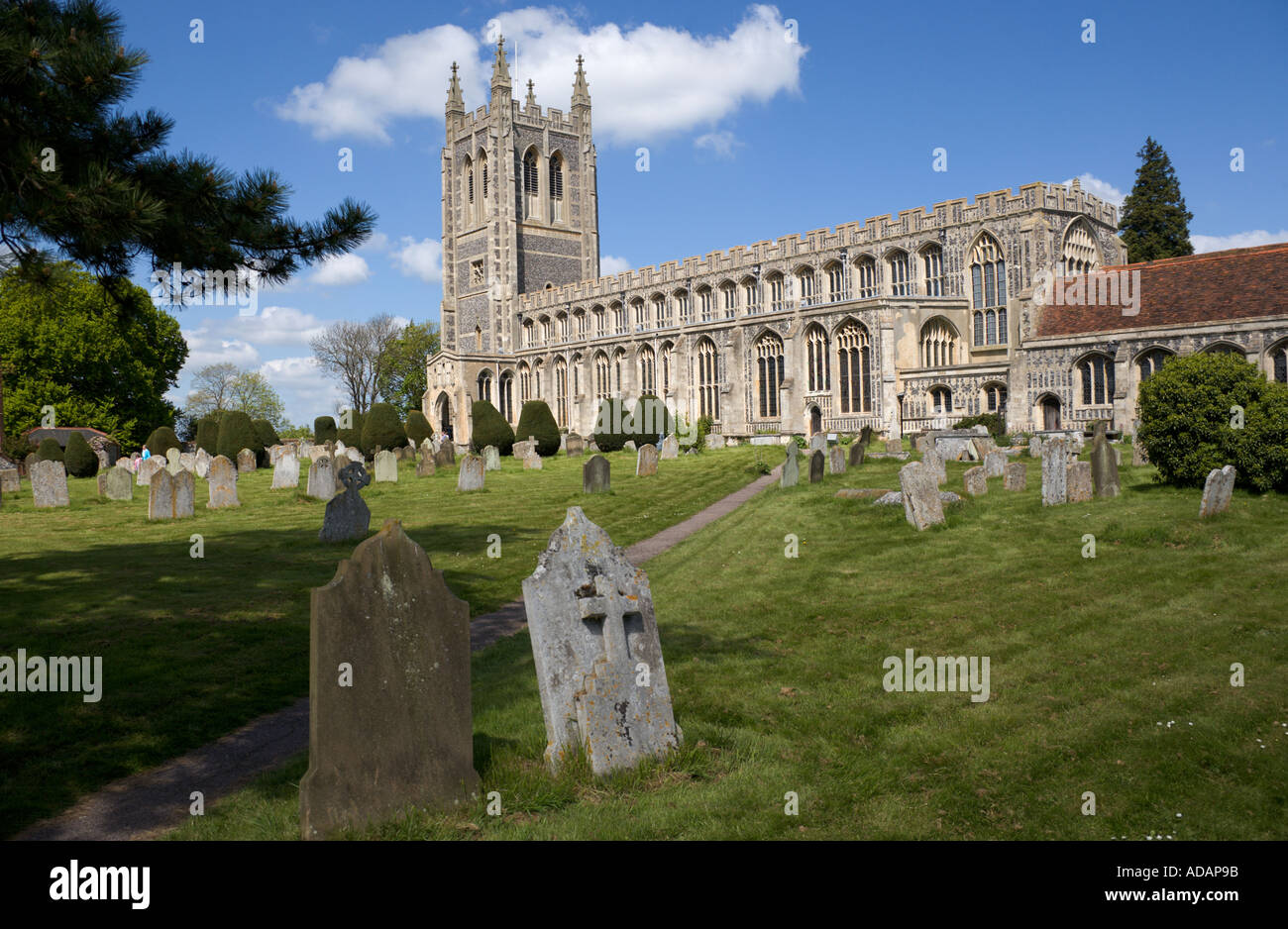 L'église de la Sainte Trinité à long Melford Suffolk Angleterre Banque D'Images