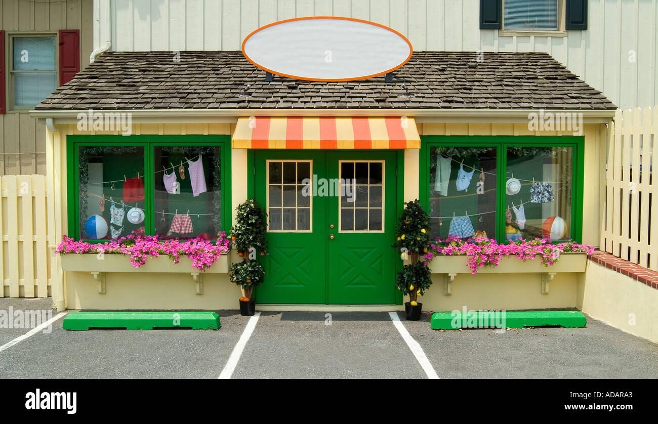 Jolie petite Devanture Boutique Shoppe, USA Banque D'Images