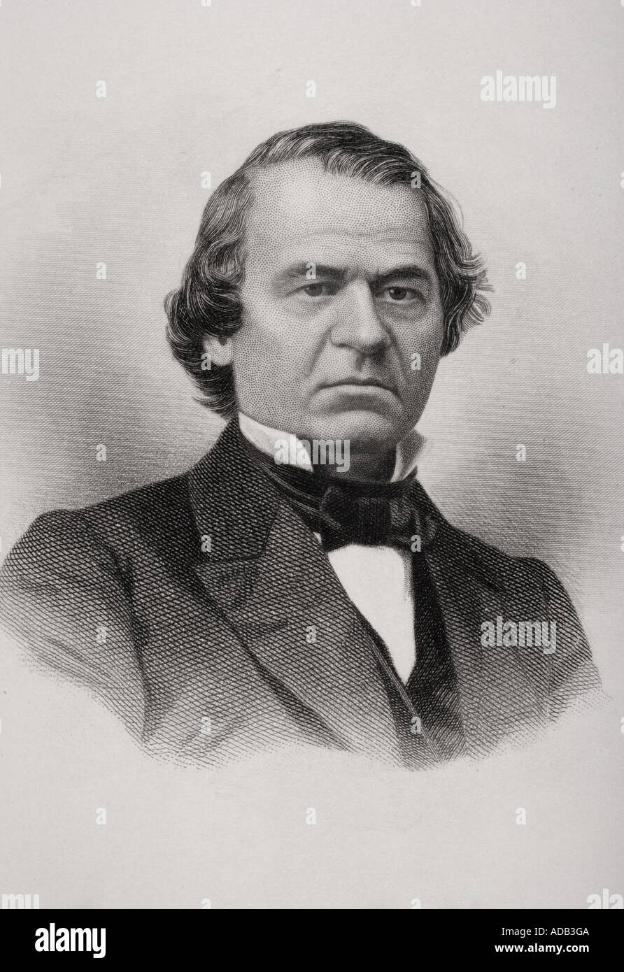 Andrew Johnson, 1808 à 1875. 17 Président des États-Unis 1865 à 1869. Premier président à être mis en accusation Banque D'Images