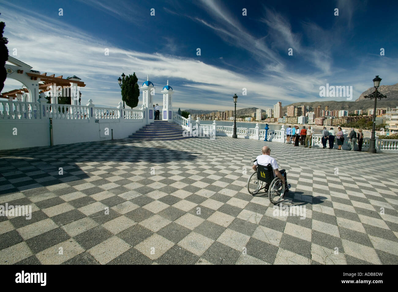 Mobilité tourisme Balcon del Mediterraneo Benidorm, Costa Blanca, Espagne Banque D'Images