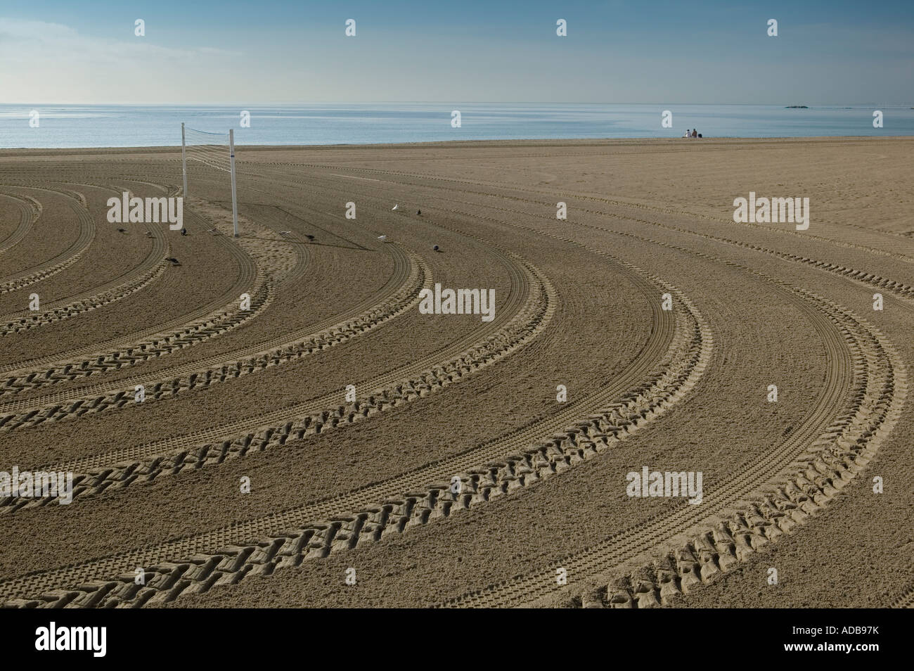 Plage damée Villajoyosa Costa Blanca Espagne Banque D'Images