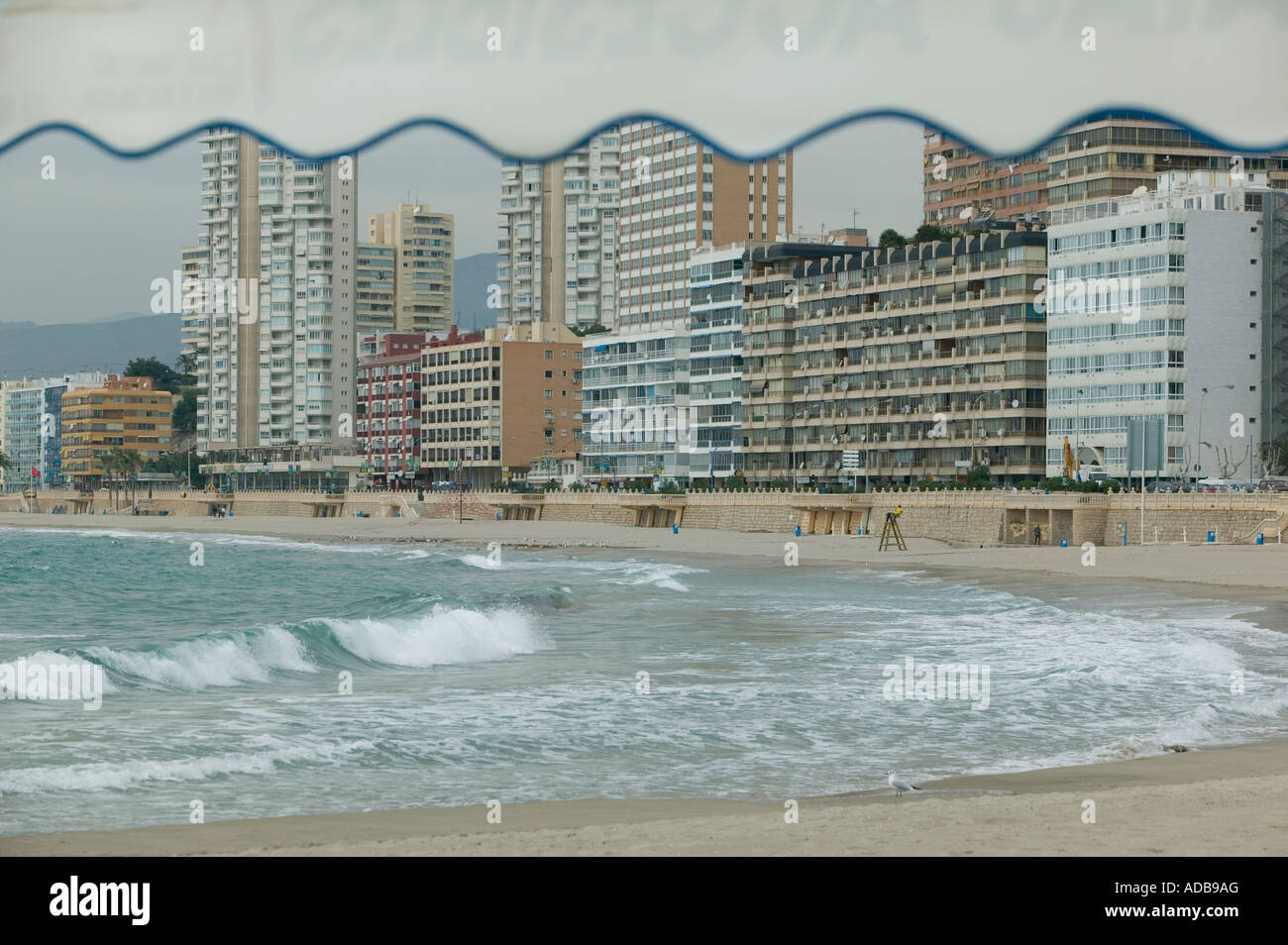 Appartement en bord de pâtés Benidorm Banque D'Images