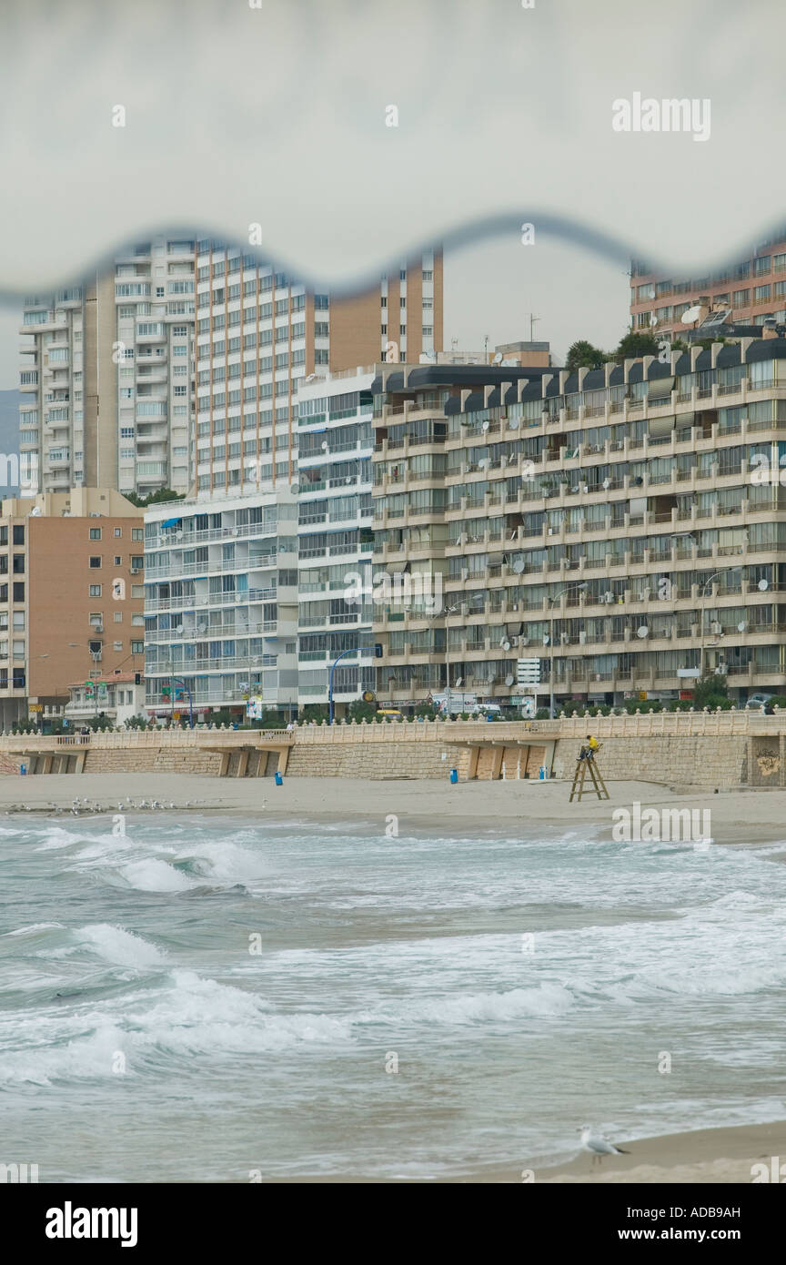 Appartement en bord de pâtés Benidorm Banque D'Images