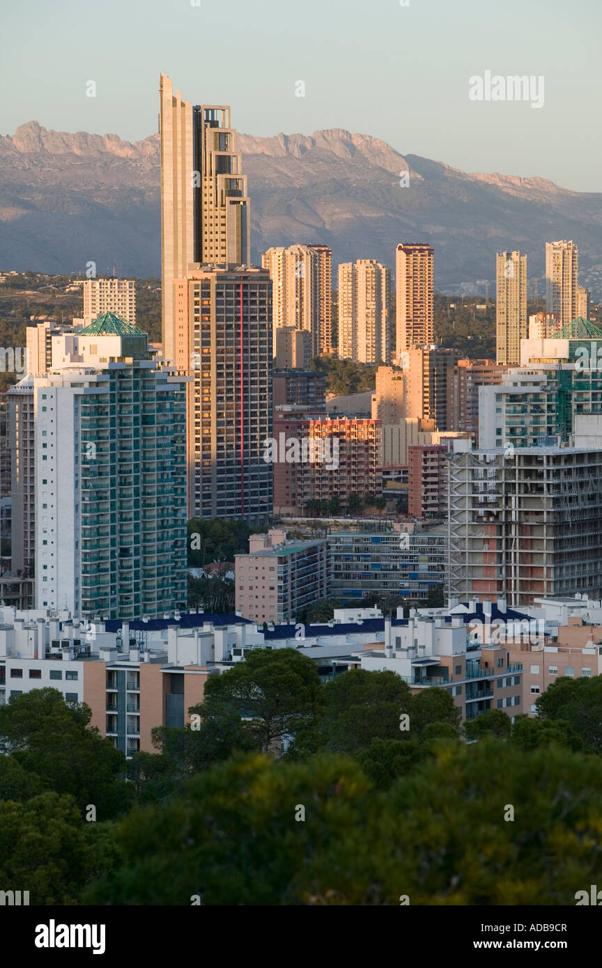 Benidorm s highrise skyline Banque D'Images