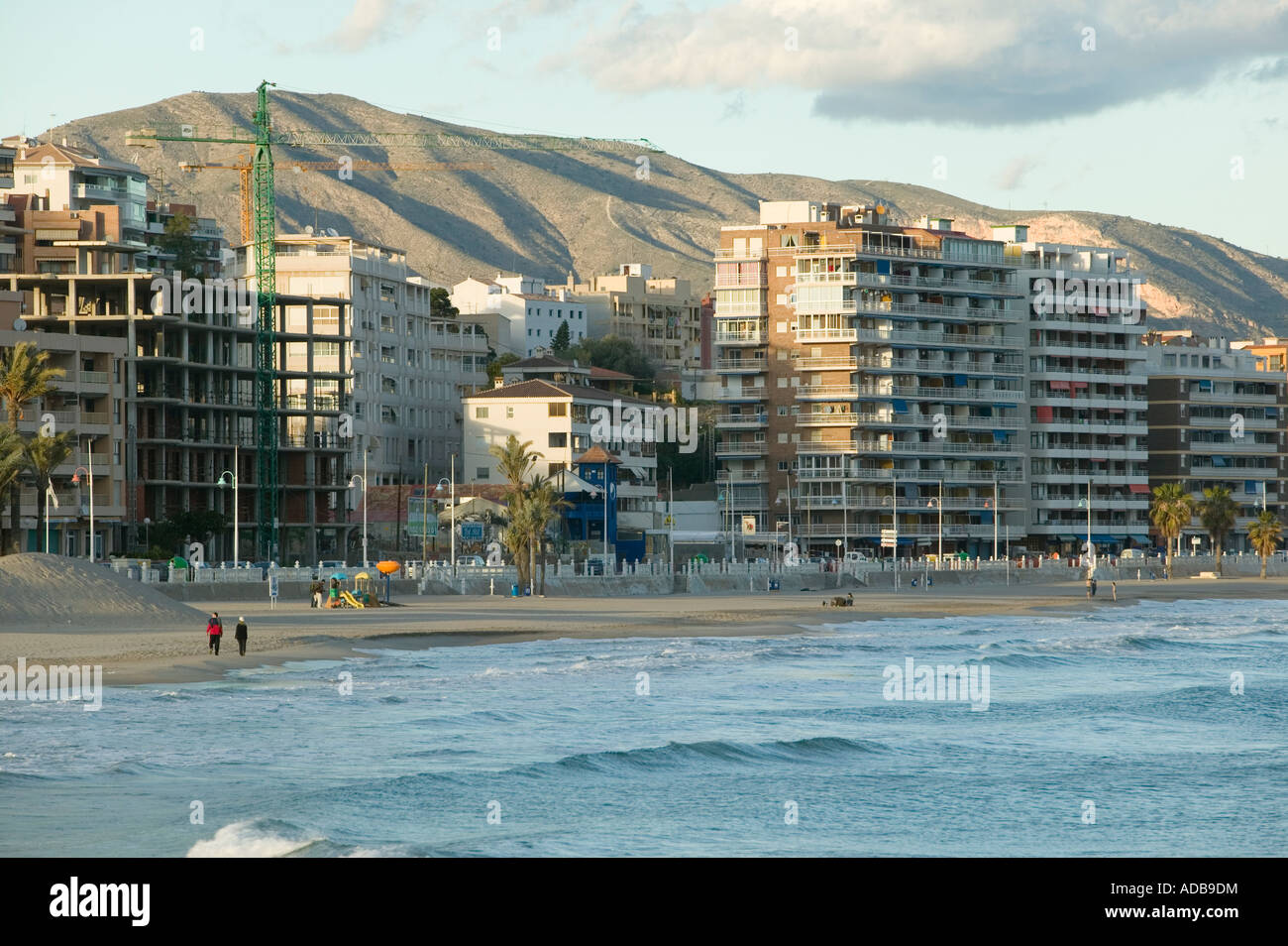 Plage de Villajoyosa, Costa Blanca, Espagne Banque D'Images