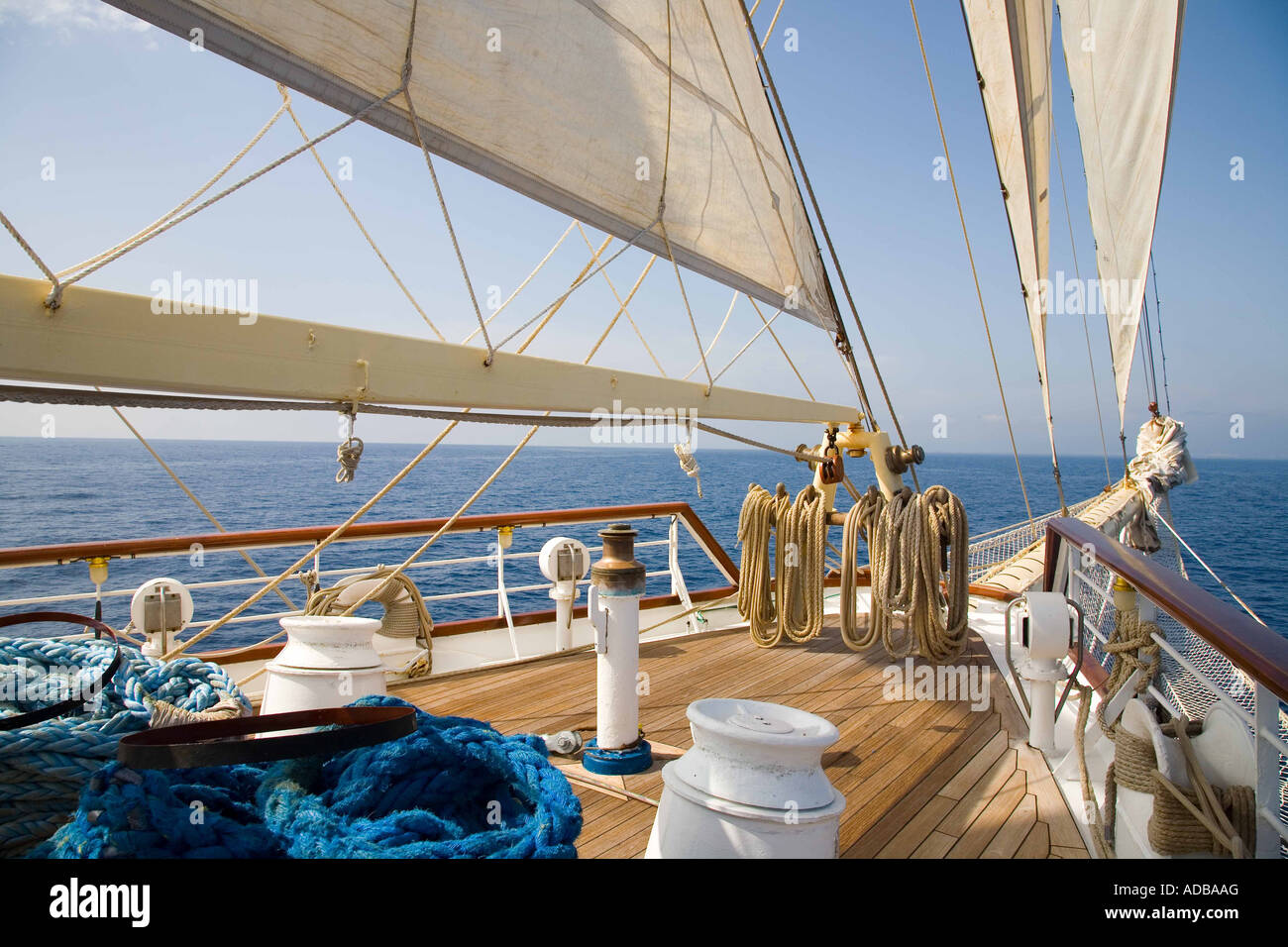 Plage avant sur Clipper Banque D'Images