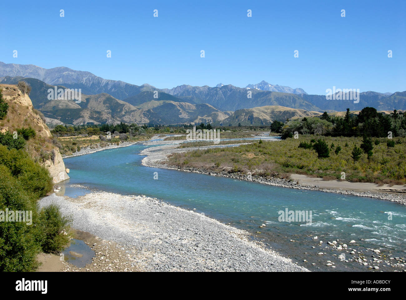 Clarence River ile sud Nouvelle Zelande Banque D'Images Clarence River ile sud Nouvelle Zelande Banque D'Images