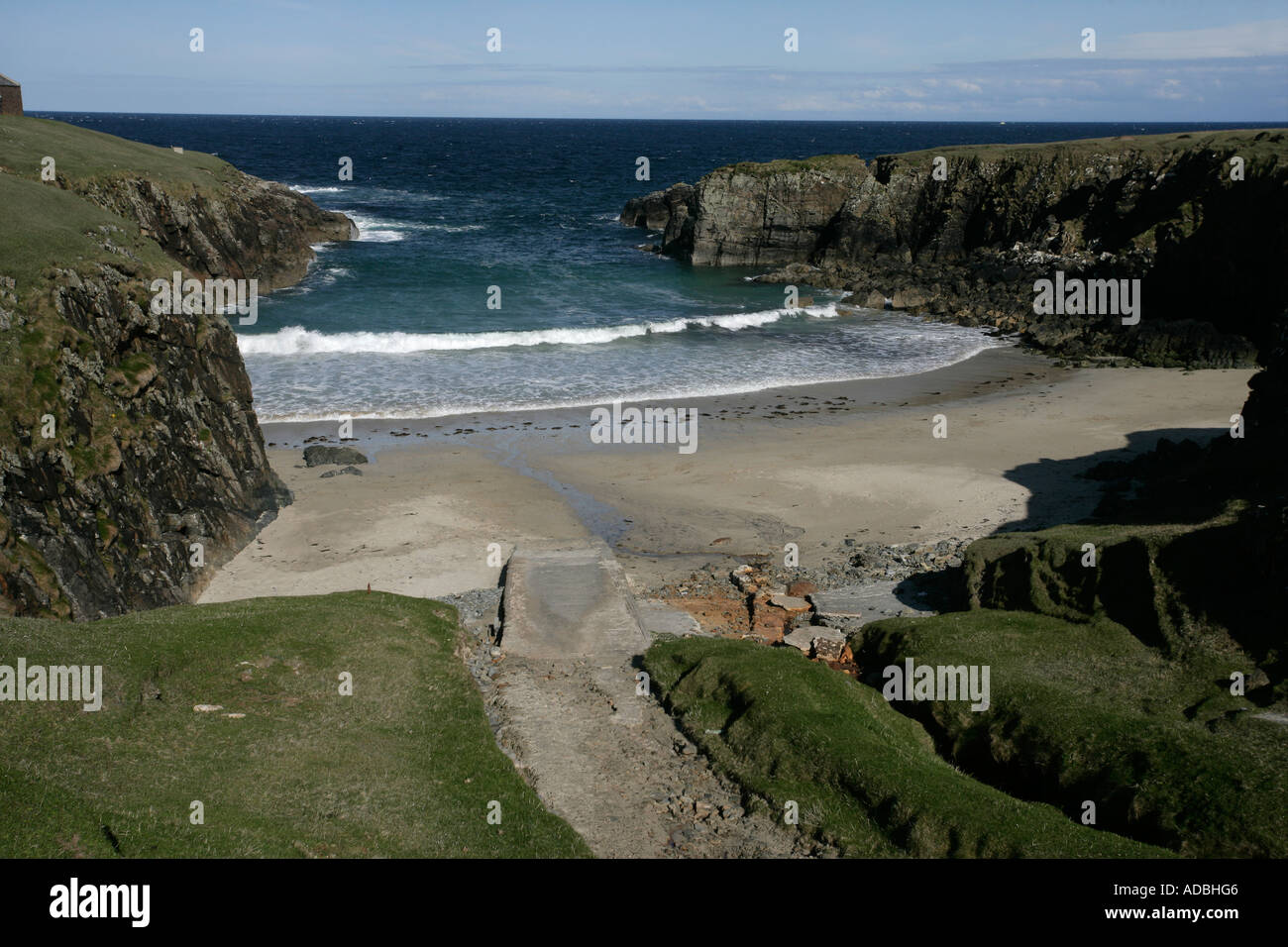 ISLE OF LEWIS Hébrides en Écosse Rubha Robhanais par Nis Port Banque D'Images