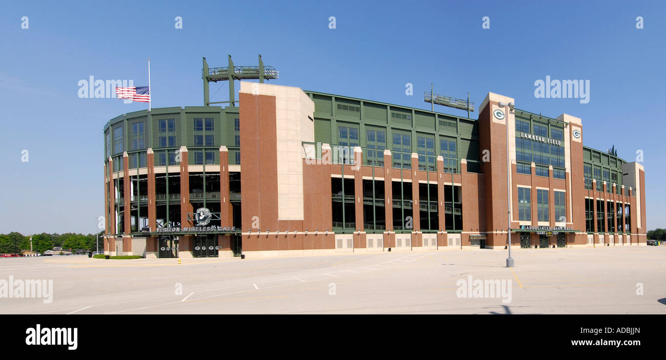 Lambeau Field le stade de football Packers de Green Bay Wisconsin WI Banque D'Images