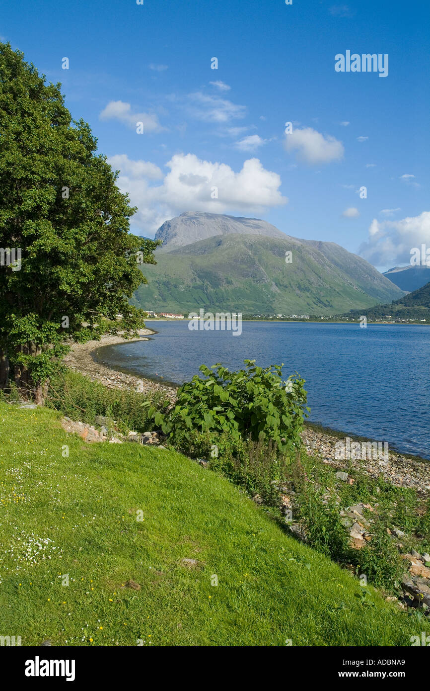 Dh CORPACH INVERNESSSHIRE montagne Ben Nevis et le Loch Linnhe, Fort William Banque D'Images