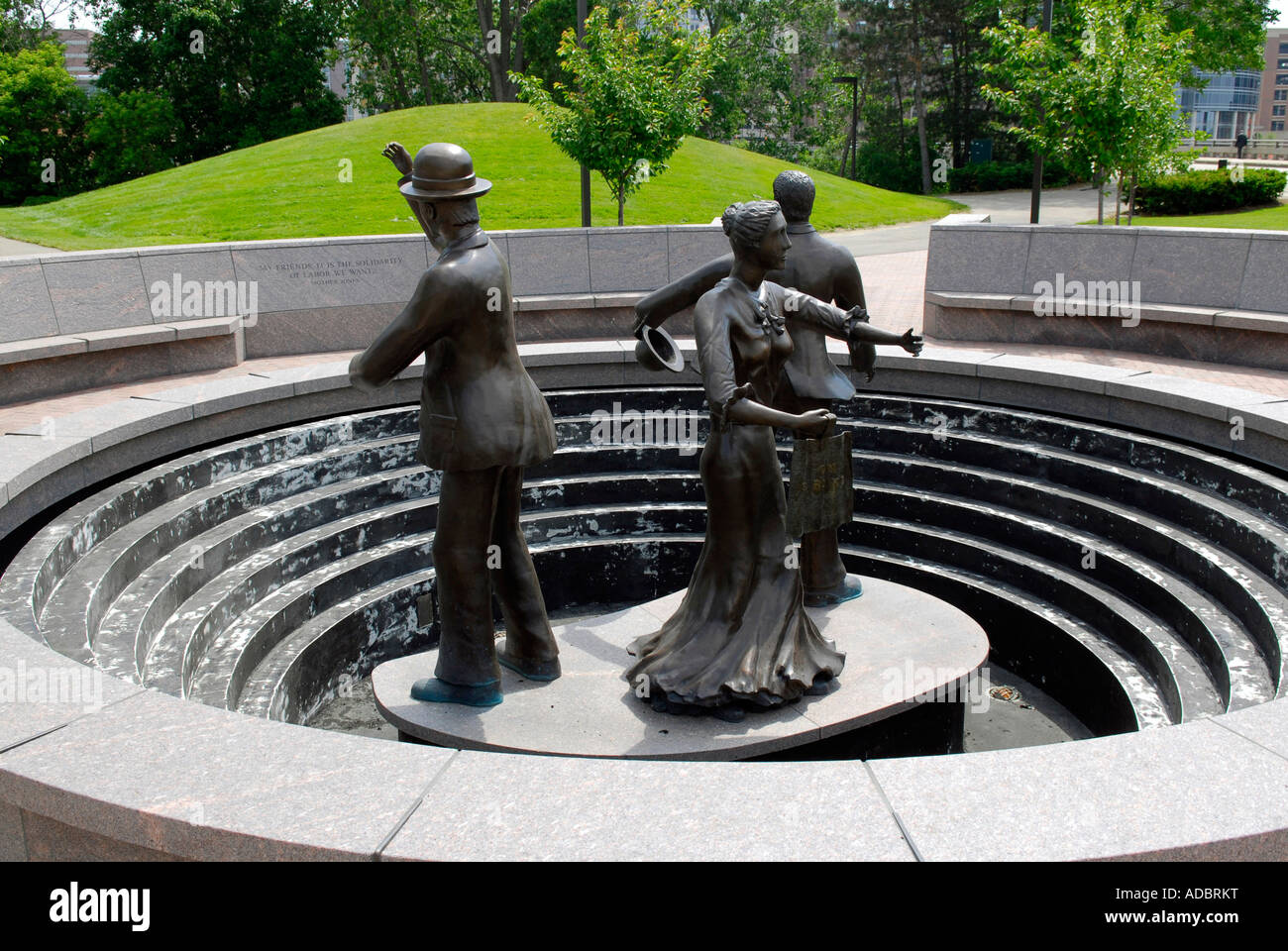 Statue en l'honneur de l'Union des Routiers à Grand Rapids Michigan MI Banque D'Images