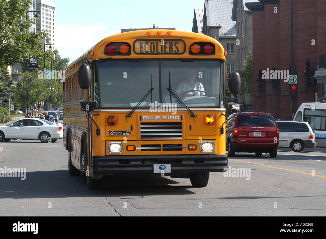 Autobus scolaire de Montréal Banque D'Images