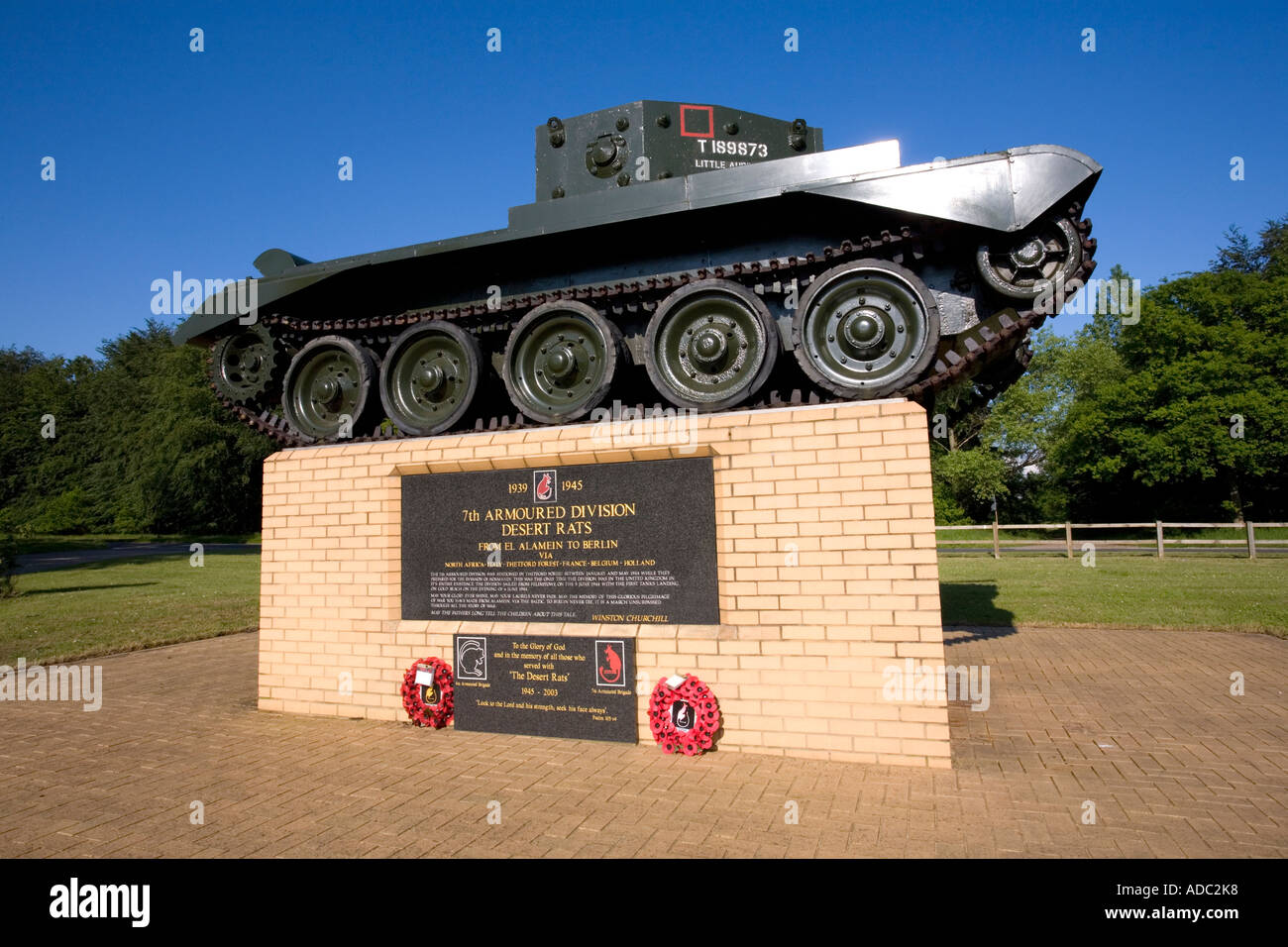 Desert Rat s memorial La Forêt de Thetford Banque D'Images