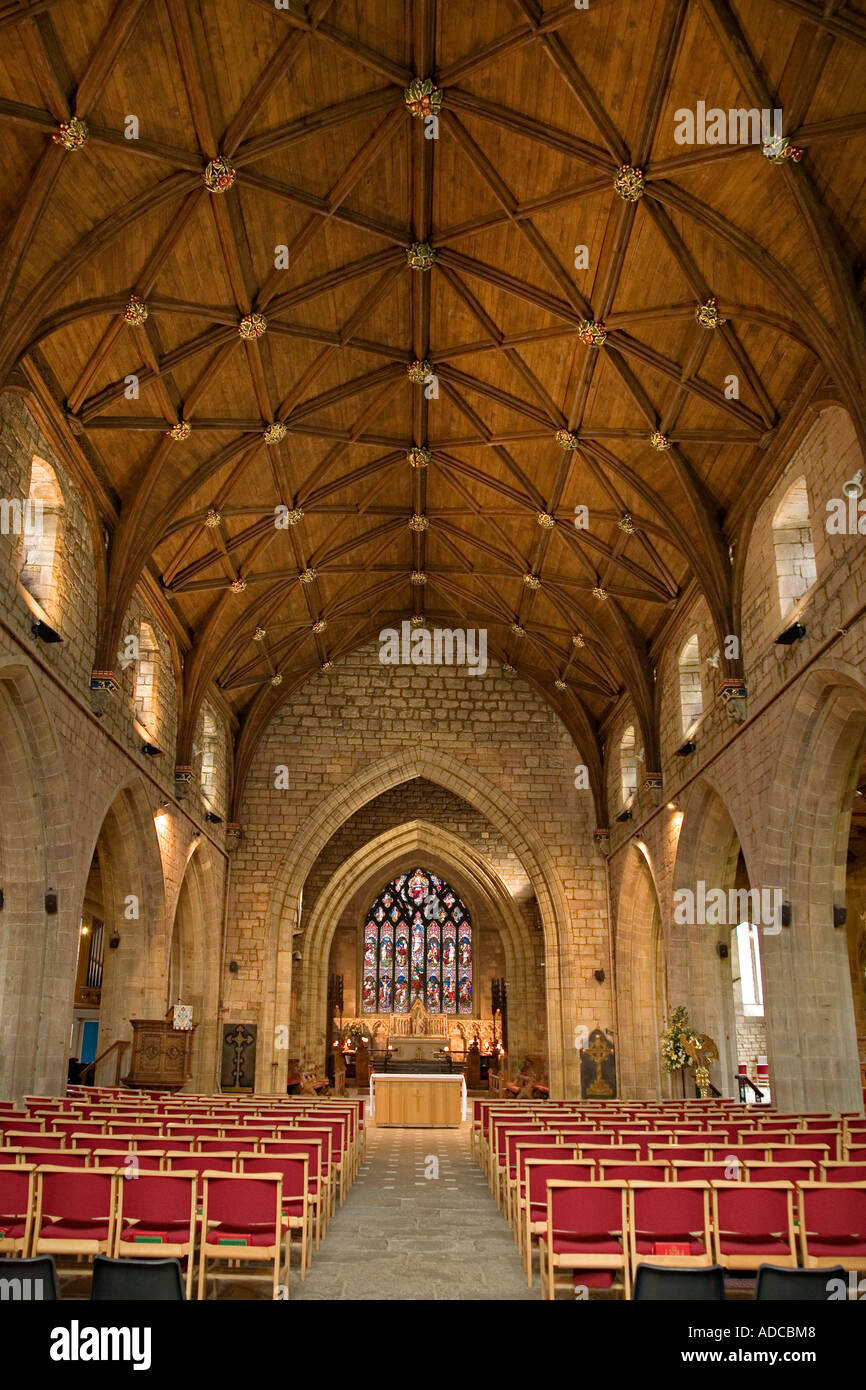 Intérieur de la cathédrale de St Asaph St Asaph, Denbighshire Wales UK Banque D'Images