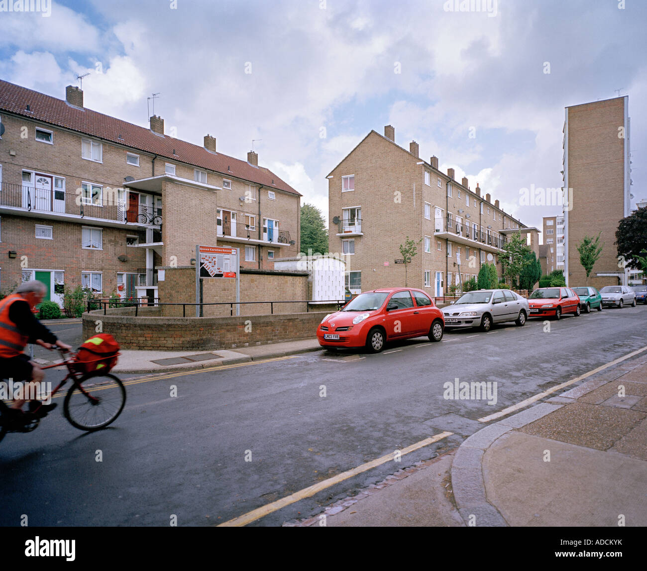 La Reine Caroline Estate, Hammersmith, London, W6, Angleterre, Royaume-Uni. Banque D'Images