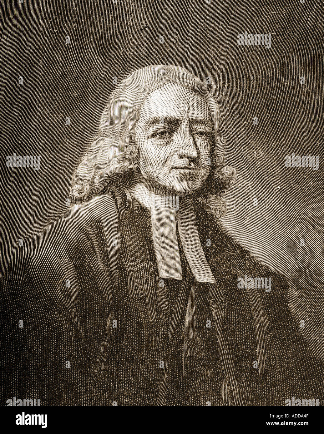 John Wesley, 1703 - 1791. Membre du clergé anglican et fondateur de l'évangéliste mouvement méthodiste. Du portrait par G Romney. Banque D'Images