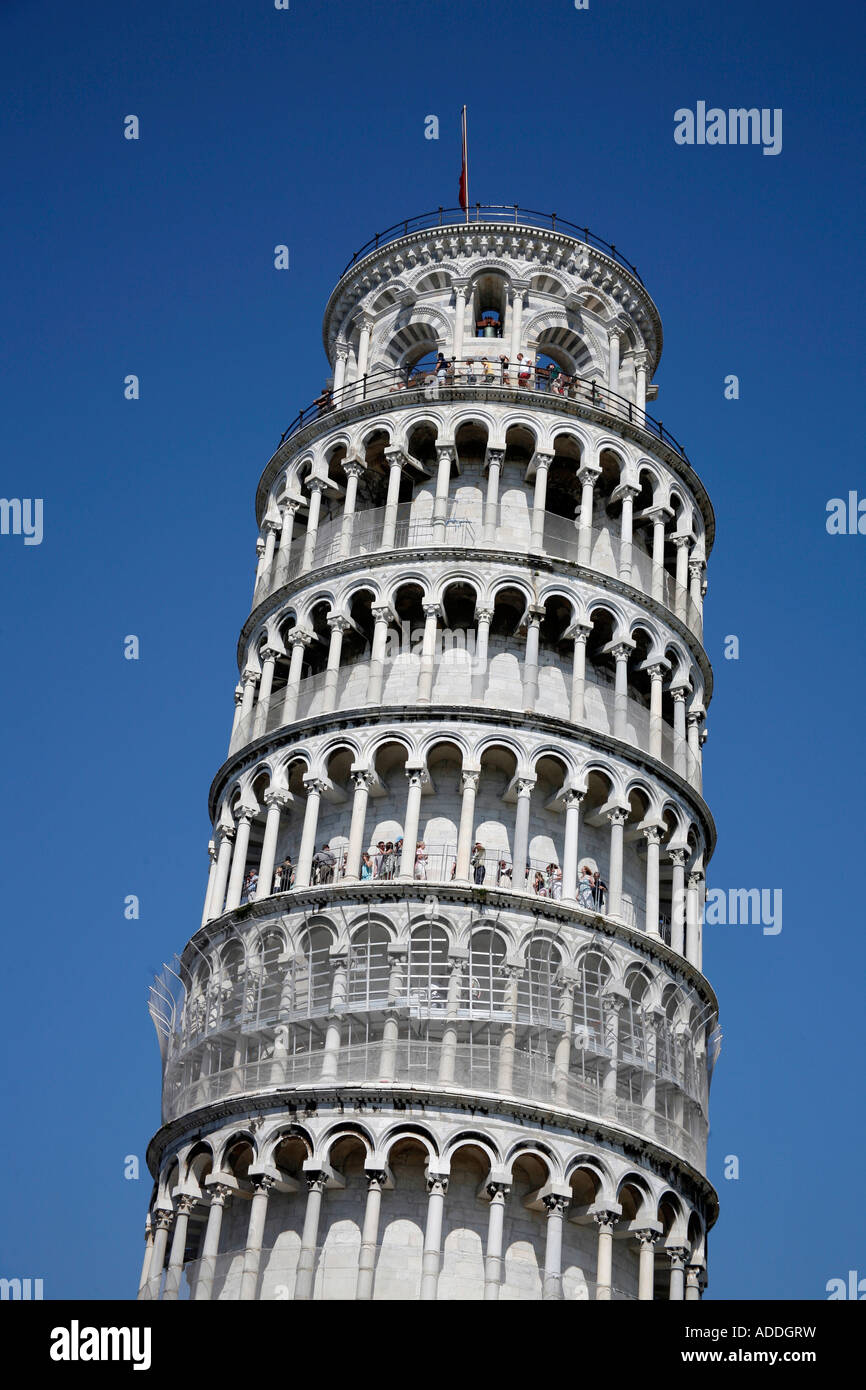 La Tour Penchée de Pise dans la Piazza del Duomo, la Place des Miracles Pise Italie Banque D'Images