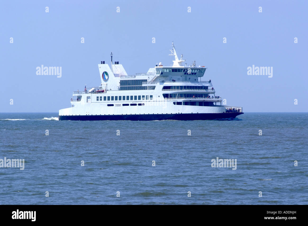 La voiture et passagers Rubrique Capes double pour Cape May en mer dans la baie du Delaware New Jersey États-Unis Amérique latine Banque D'Images