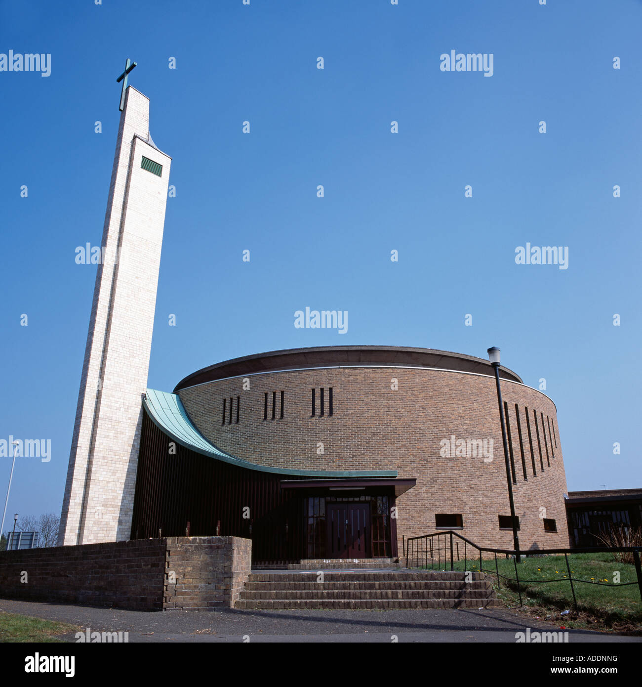 L'église St Joseph à Leicester conçu par l'architecte Tom Wilson en 1968 Banque D'Images