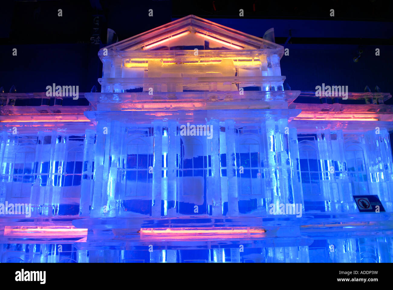 Sculptures de glace au Festival de sculpture sur glace et neige de Harbin. Province de Heilongjiang Chine Banque D'Images