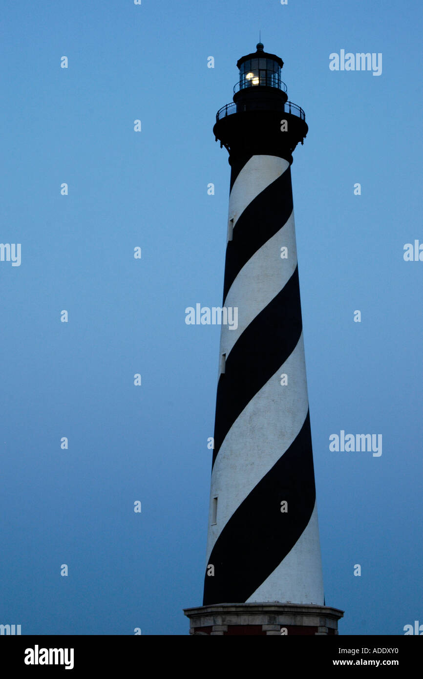 Le phare de Cape Hatteras, Hatteras Island, Caroline du Nord. Banque D'Images