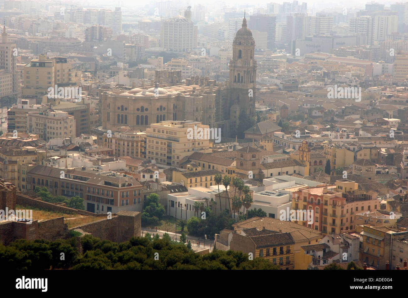 Avis de Catedral de la Encarnación Incarnation Cathédrale Malaga Costa del Sol Andalousie Côte Soleil Andalucía Espagne Europe Banque D'Images