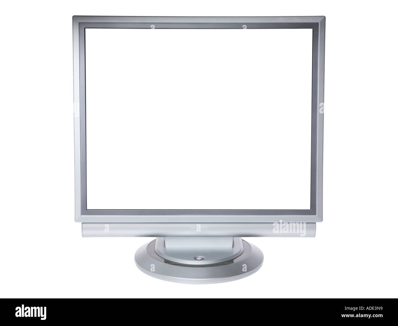 Écran d'ordinateur LCD blanc Banque D'Images