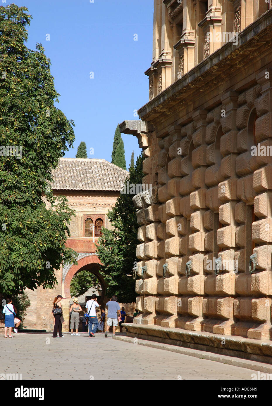 Vue sur l'Alhambra et Grenade andalousie andalousie forteresse Alcazaba España Espagne Iberia Europe Banque D'Images