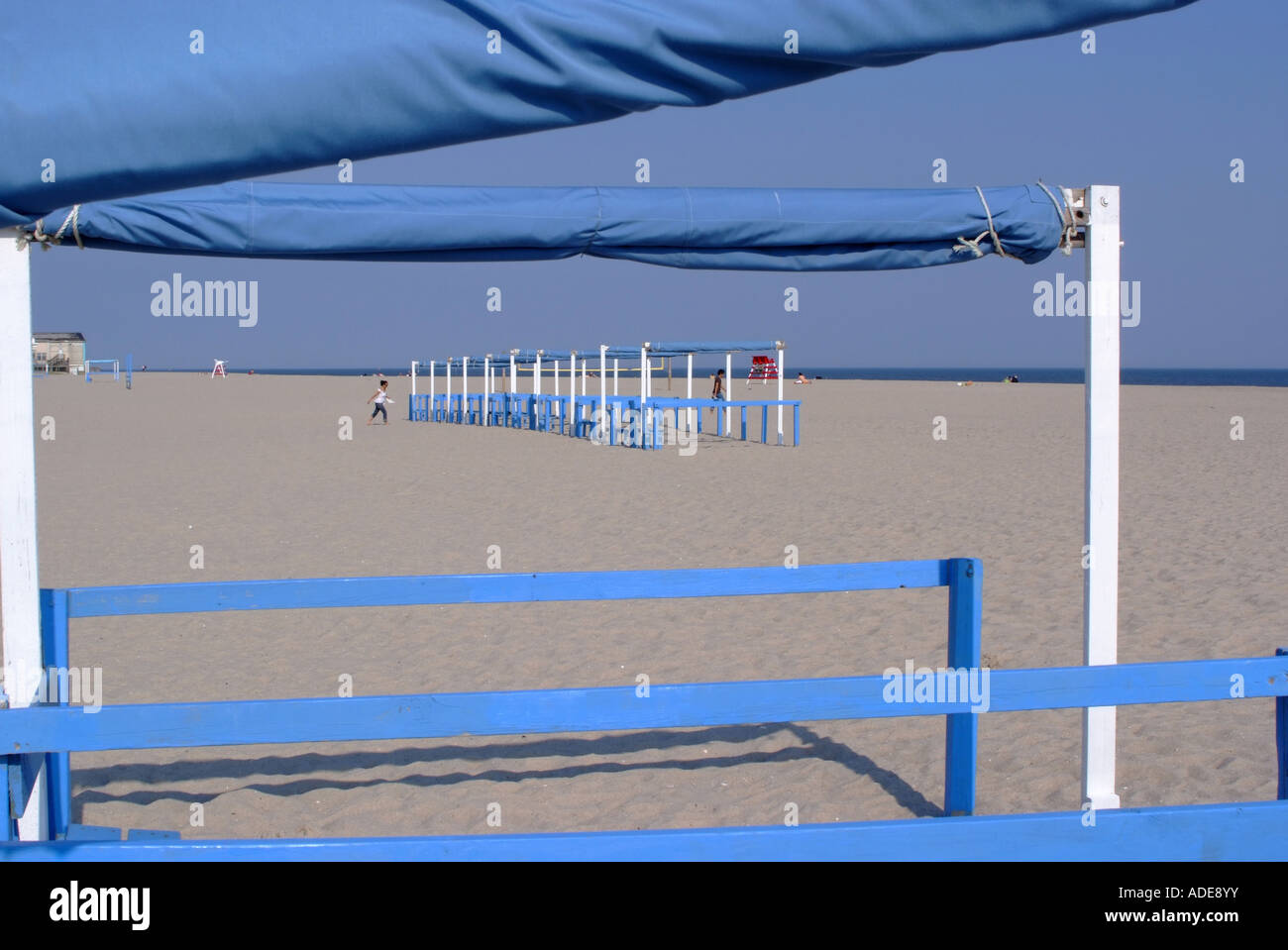 Transat et Transat vide cale à la location sur plage déserte à Cape May dans le New Jersey États-Unis Amérique latine Banque D'Images